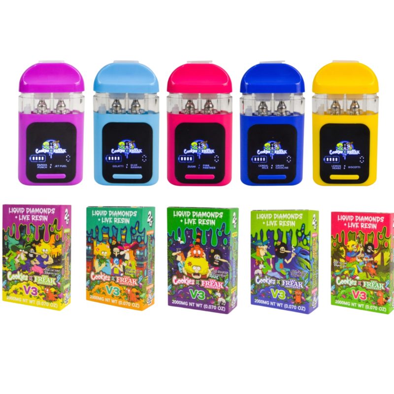 V08 Cookies X Freak Dual Chamble 2G Disposable Vape (100/Case) (V08)