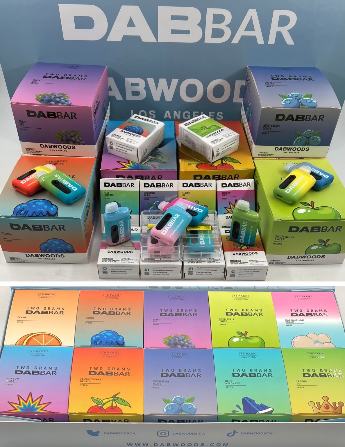 V12 DabBar Dabwoods All-IN-One 2G Liquid Live Diamonds Disposable Vape (100/ Case)